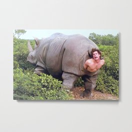 The rhino scene in Ace Ventura Poster No Frame, Ace Ventura Rhino  Metal Print