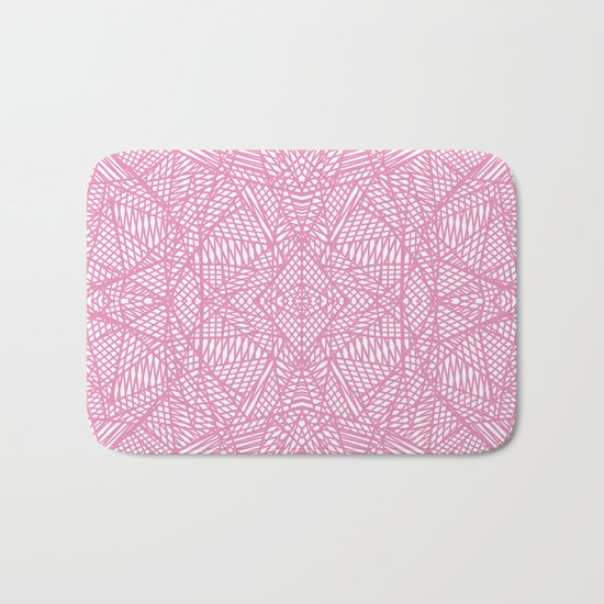 Ab Lace Pink Bath Mat