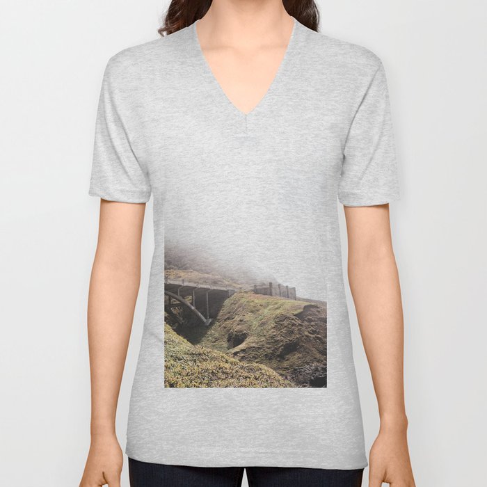 Oregon Coast Fog V Neck T Shirt