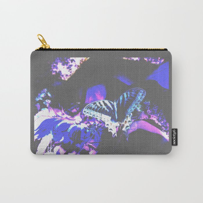 Faded Butterfly Blue Carry-All Pouch
