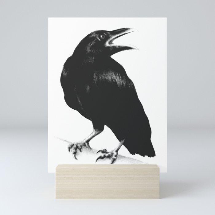 Black crow Mini Art Print