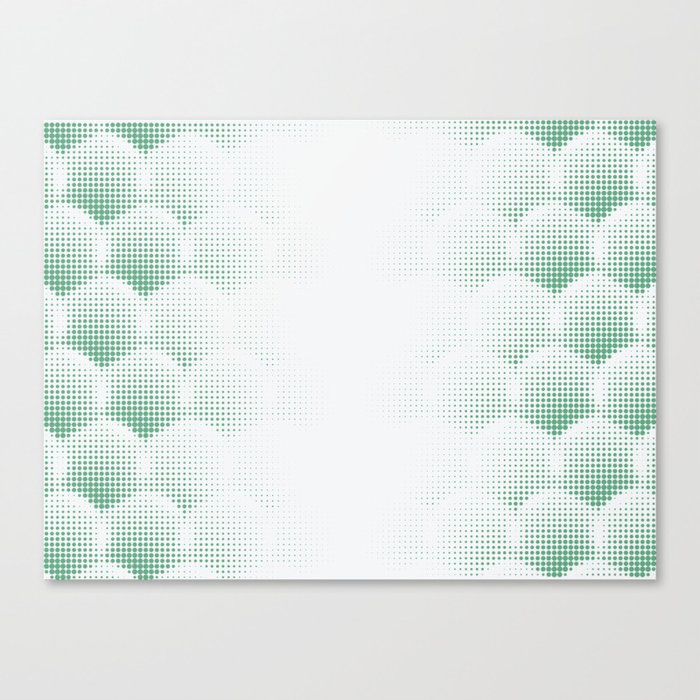 Clouds are Opening, Green White Canvas Print