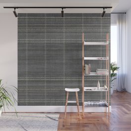 Woven Stripe in Charcoal Wall Mural
