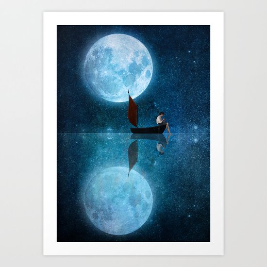 The Moon and Me Art Print