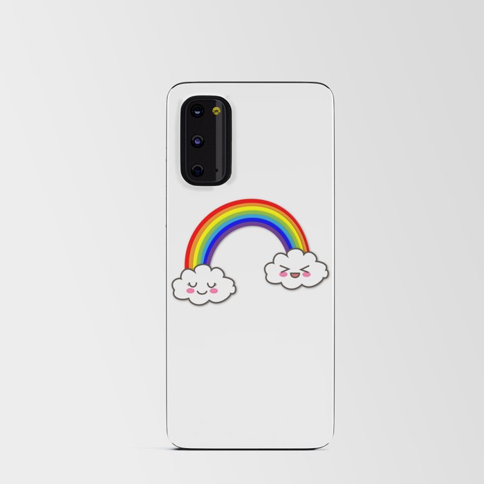 Cute Rainbow Clouds Love Emoji Android Card Case