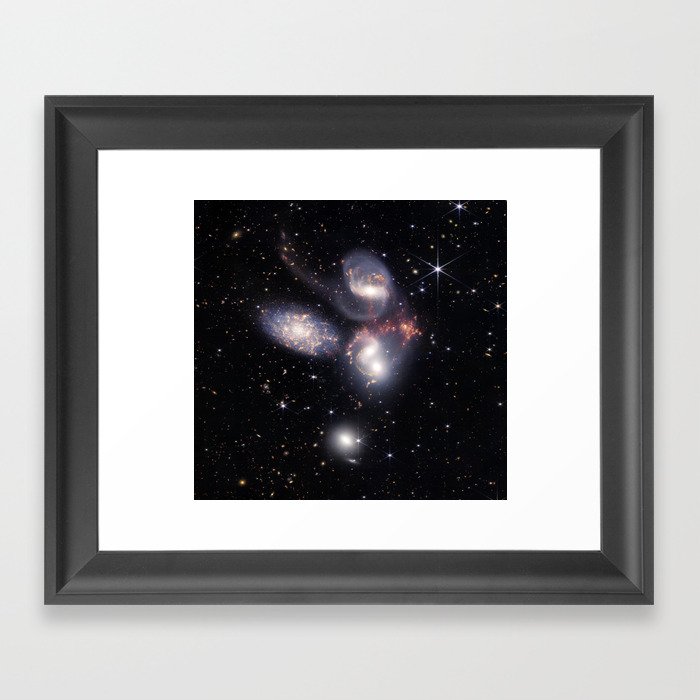 Stephan’s Quintet NASA’s James Webb image Framed Art Print