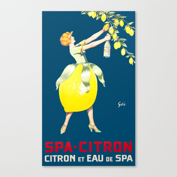 Vintage  Advertising Poster - Geo Spa Citron, 1925 Canvas Print
