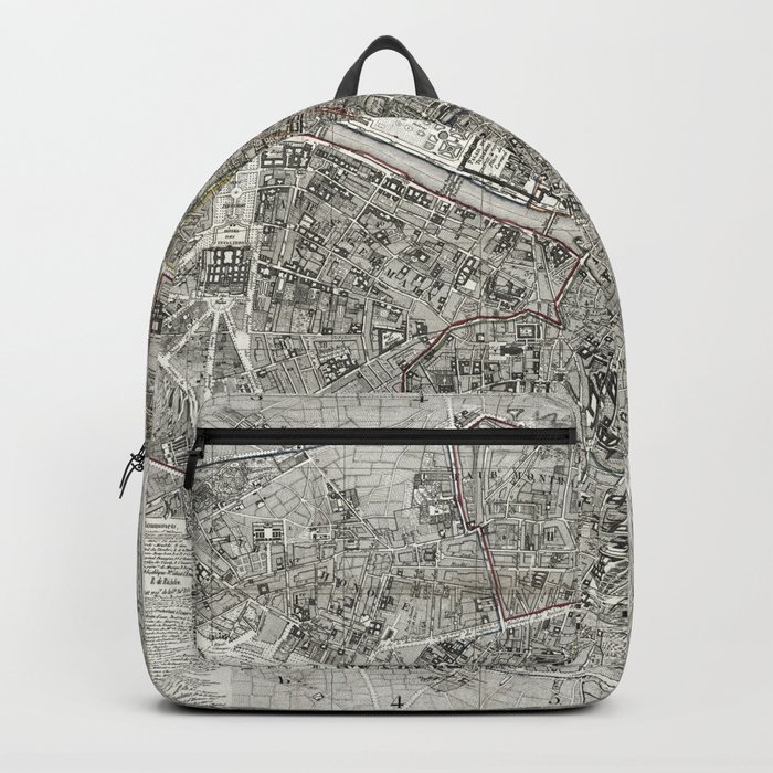 Map of Paris, France - 1823-vintage pictorial map Backpack