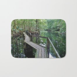 Old Swamp Catwalk Bath Mat | Florida, Hiking, Nature, Swamp, Photo, Catwalk 