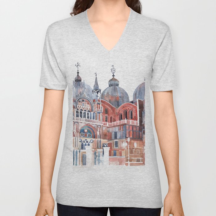 Basilica San Marco, Venezia V Neck T Shirt
