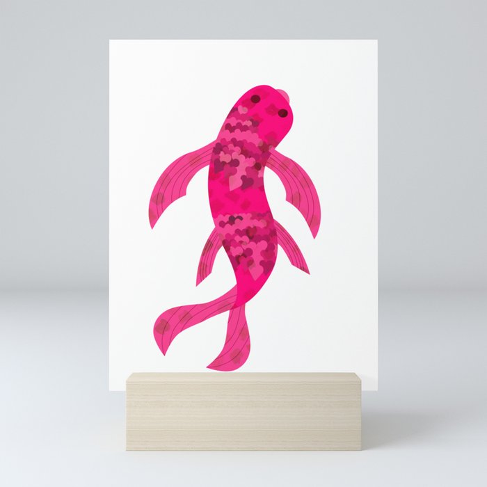 Heart Koi Fish Mini Art Print