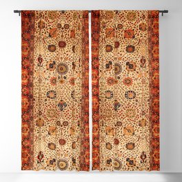 Amritsar Antique Indian Rug Print Blackout Curtain