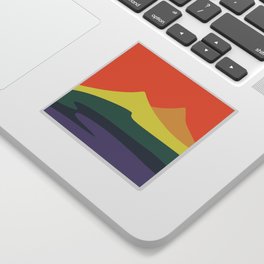 Abstract Rainbow Mountains  Sticker