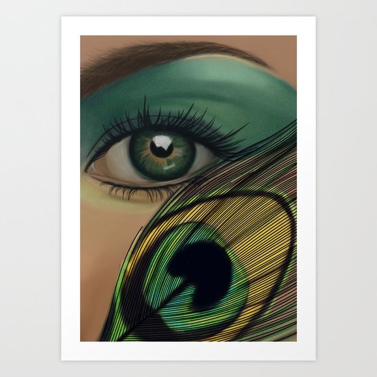 Through The Eye Of A Peacock Art Print
