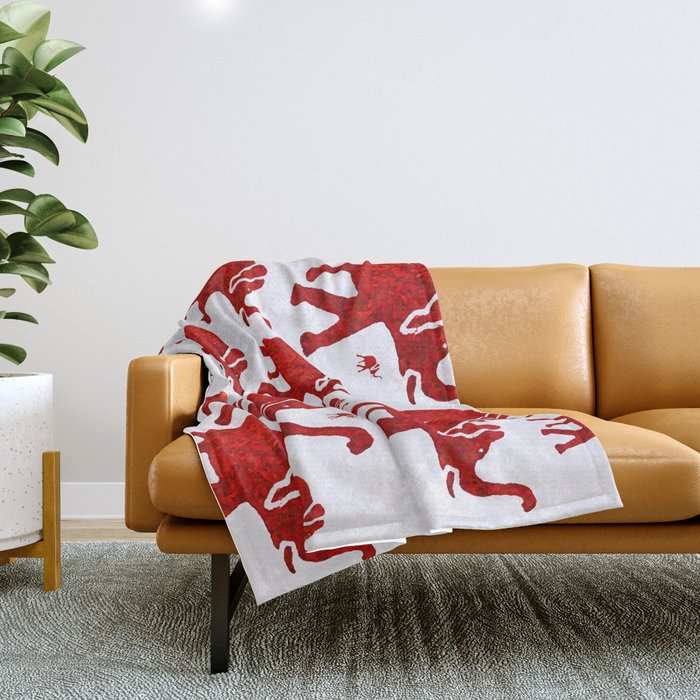ELEPHANT Red 1 Throw Blanket by Art is Wonderful Society6