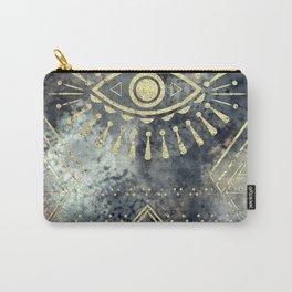 Evil Eye Gold Carry-All Pouch