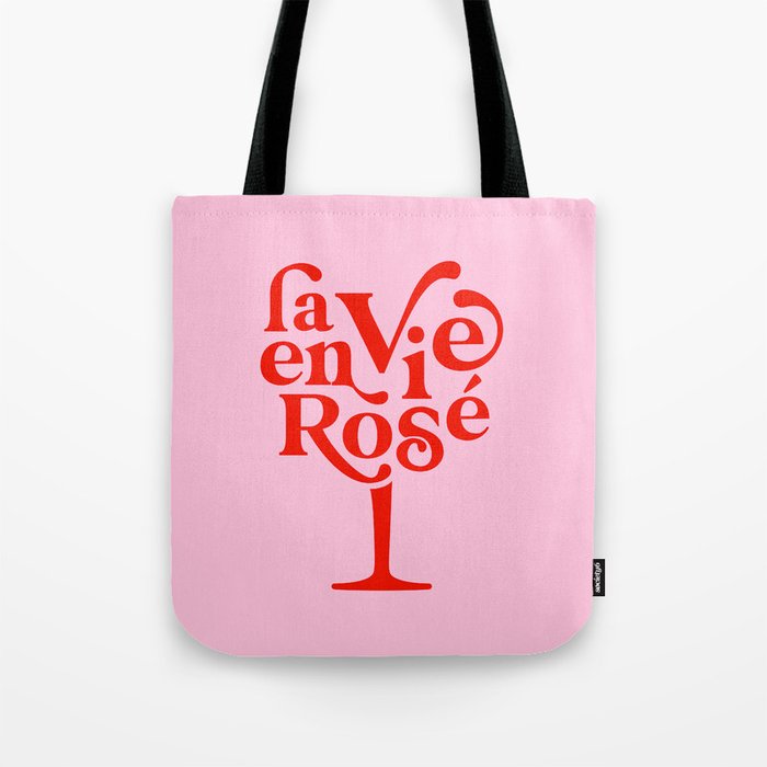 La Vie en Rosé - Typography Tote Bag