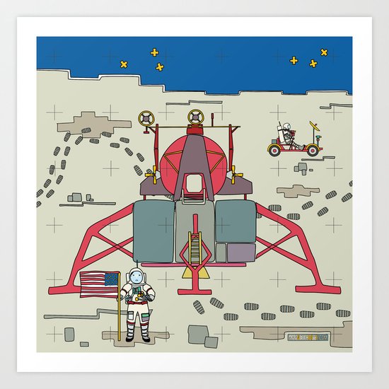 Moon Lem 1969 Art Print