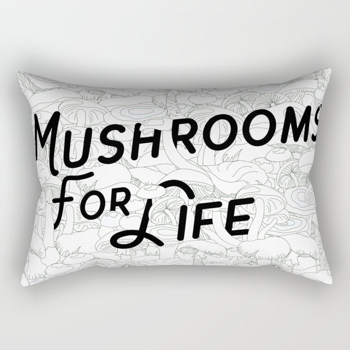 Mushrooms For Life Rectangular Pillow