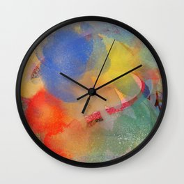 Abstract Watercolor Zen Art by Emmanuel Signorino Wall Clock