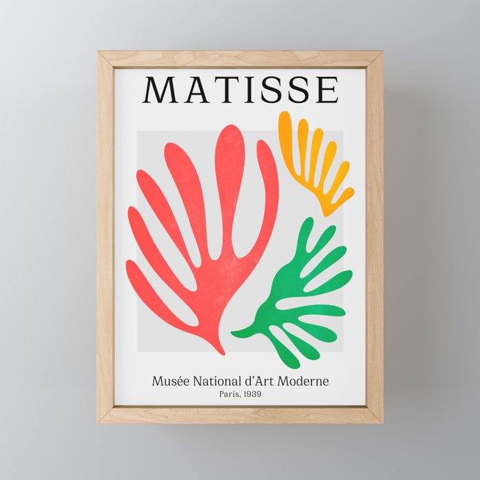 Abstract Collage Leaves: Matisse Series 02 Framed Mini Art Print