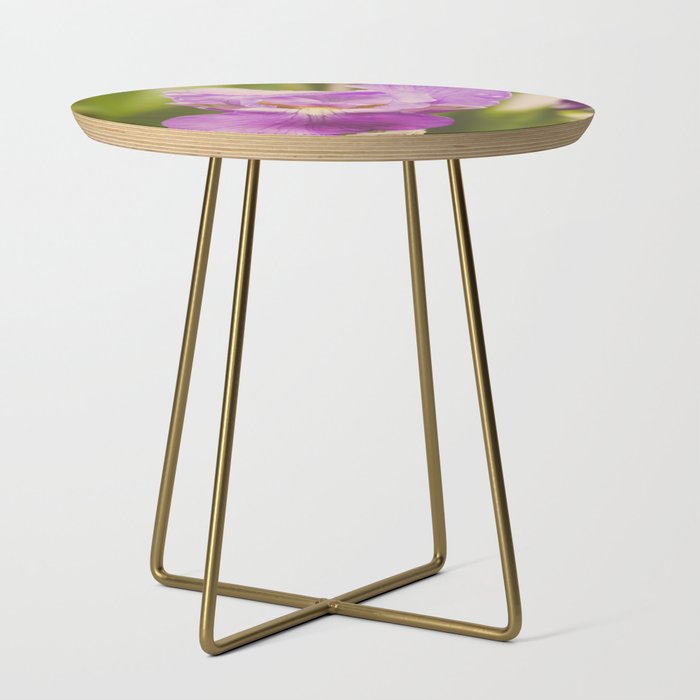 Raindrops on Iris Side Table