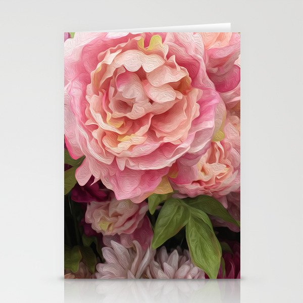Oil Paint Flower Stationery Cards