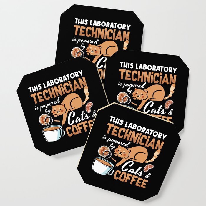 Laboratory Technician Cats Coffee Science Lab Tech Coaster