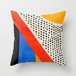 Mid Century Abstract Landscape Throw Pillow