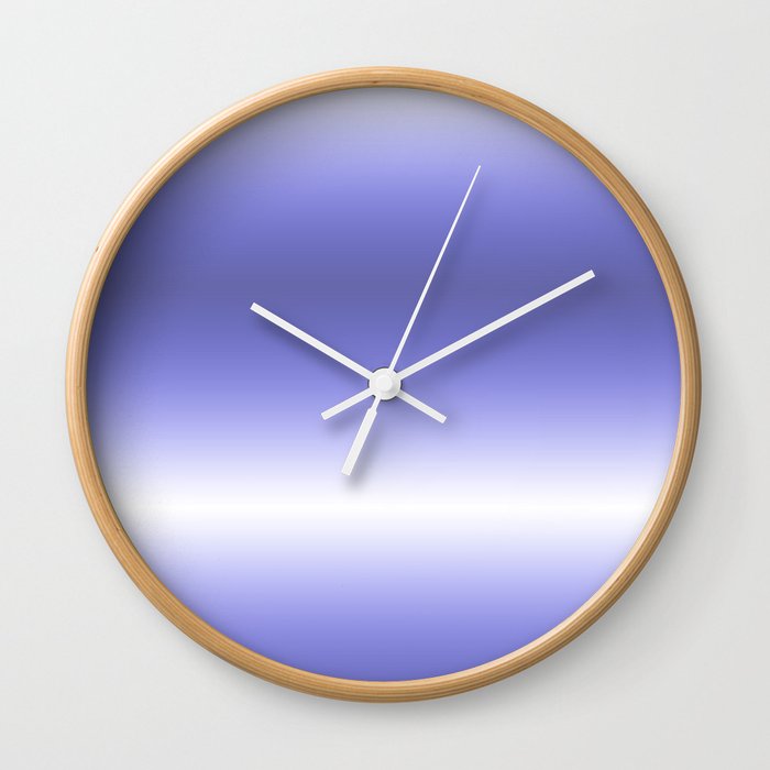 Periwinkle Blue Gradient Color Background-Ombre Pattern Wall Clock