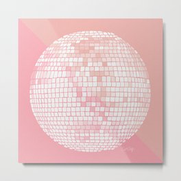 Disco Ball – Blush Metal Print | Rainbow, Discoball, 60S, Dance, Flowerpower, Peace, Disco, Love, Retro, Painting 
