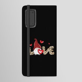 Cute Gnome Heart Love Leopard Valentine Android Wallet Case