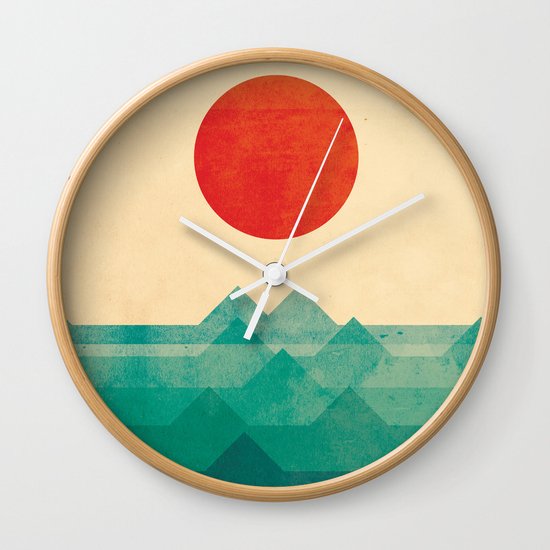 The ocean, the sea, the wave Wall Clock