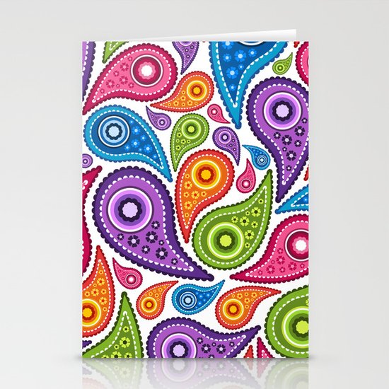 Crazy Paisley Stationery Cards