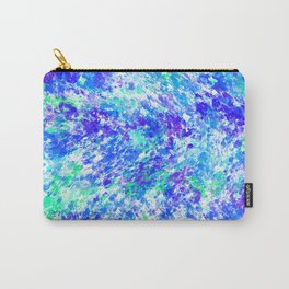 Blue Abstract Paint Texture Pattern Carry-All Pouch