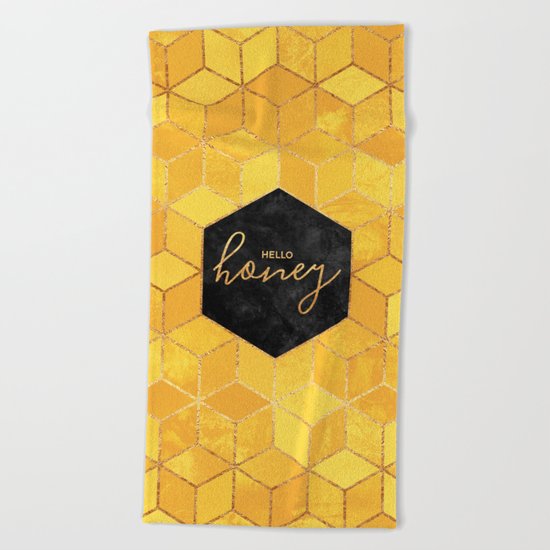 Hello Honey Beach Towel