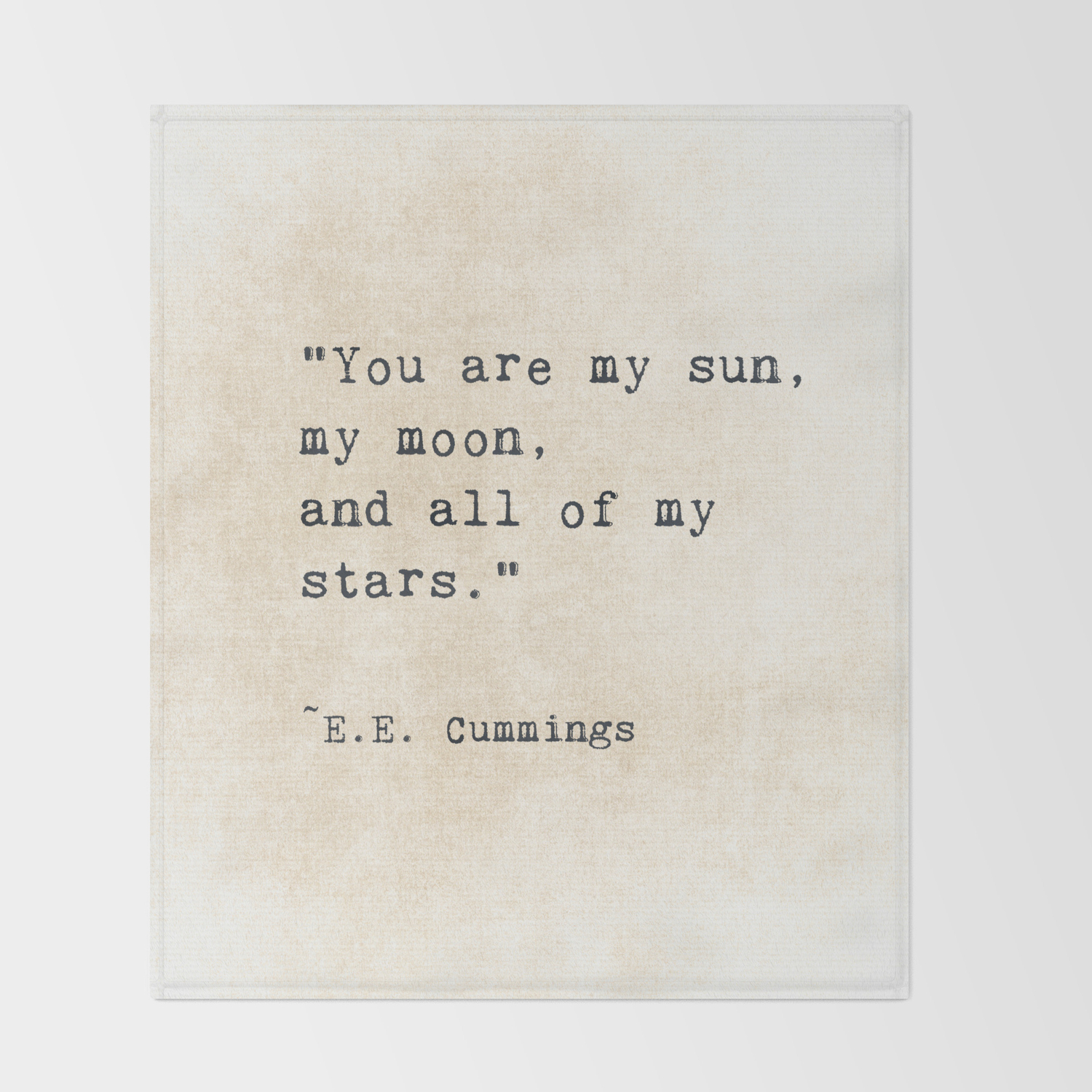 Ee Cummings Sun Moon Stars Quote Love Throw Blanket By Shadetreephotography Society6