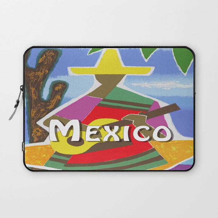 Vintage Mexico Vihuela Travel Laptop Sleeve