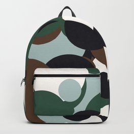 Black, dark olive green, dark slate gray, silver, snow dots Backpack