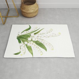 white lily of valley Rug