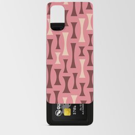Retro Mid Century Modern Abstract Pattern 631 Brown Pink and Beige Android Card Case