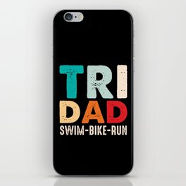 Tri Dad Swim Bike Run iPhone Skin