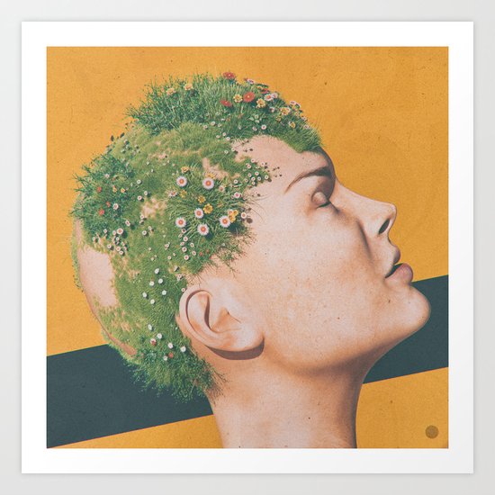 YELLOW DOT (everyday 08.22.16) Art Print