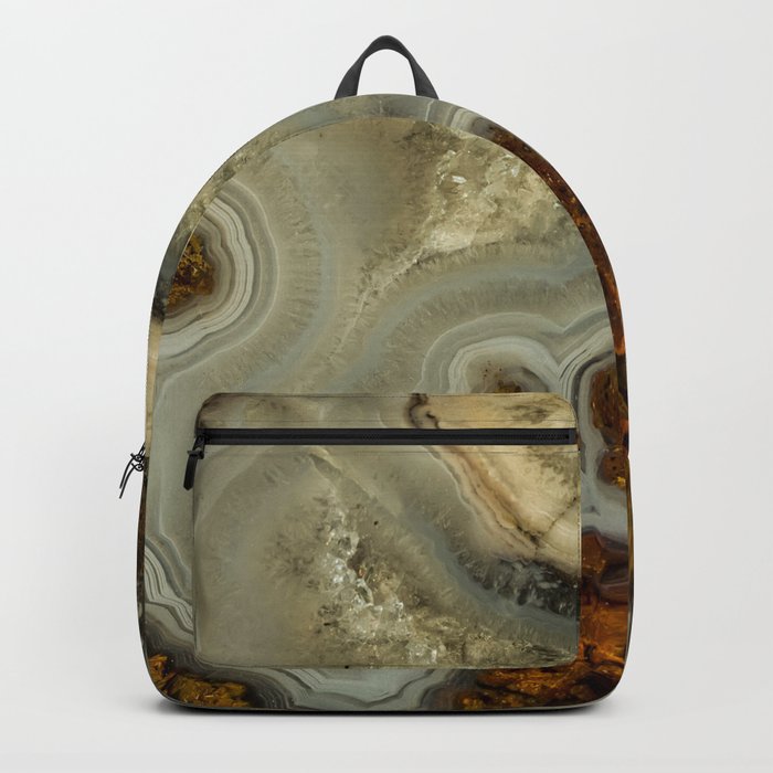 Colorfull pattern of a mineral stone Backpack