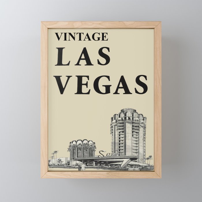 Vintage Vegas Framed Mini Art Print