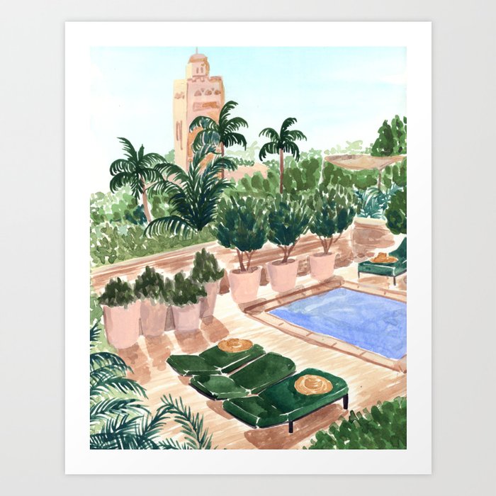 Moroccan Hotel Art Print