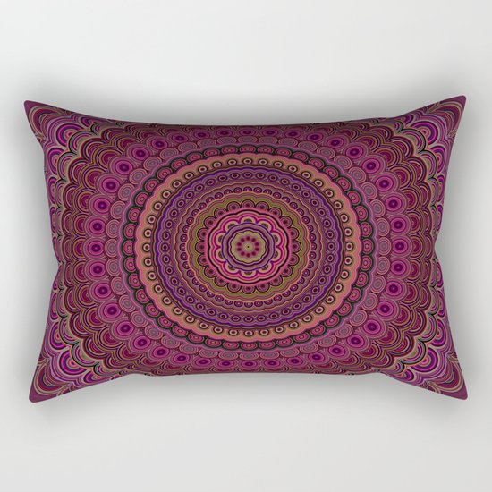 Dark purple mandala Rectangular Pillow