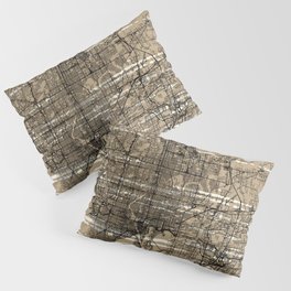 Tampa, Florida - Vintage City Map Pillow Sham