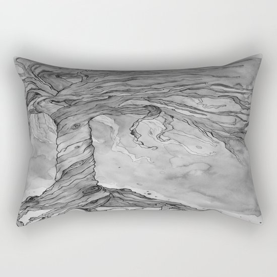 Tree of Life (Grey Scale) Rectangular Pillow