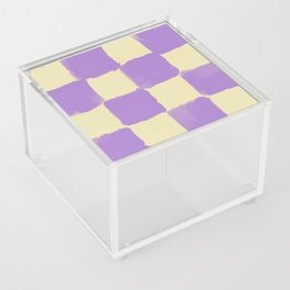 Lavender Checkerboard Y2K Trendy Aesthetic Acrylic Box